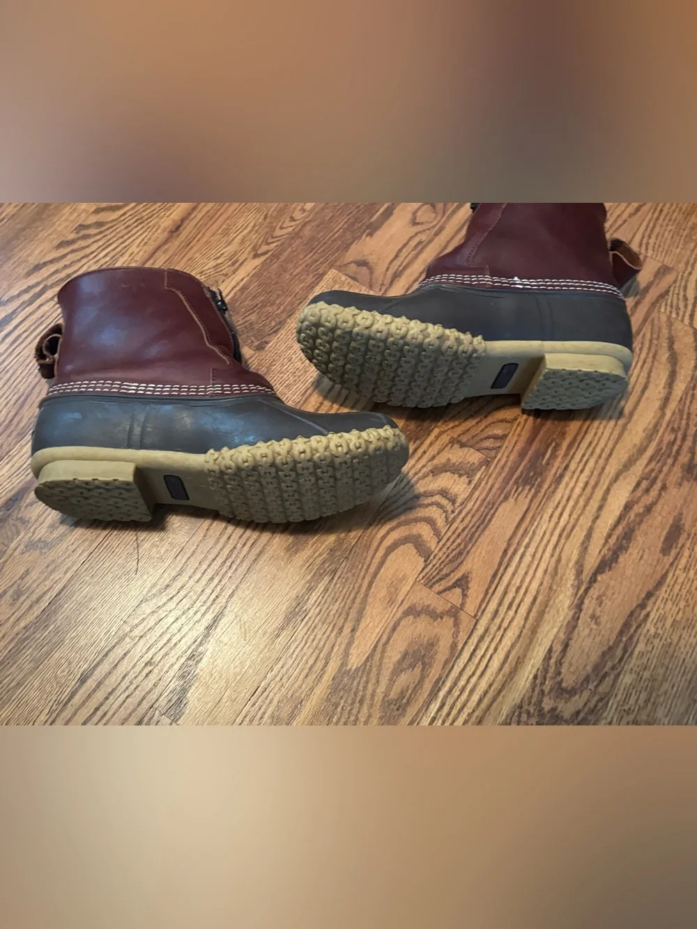 L.L. Bean Two-Tone Brown and Black Men’s Rain & Snow Boots 8